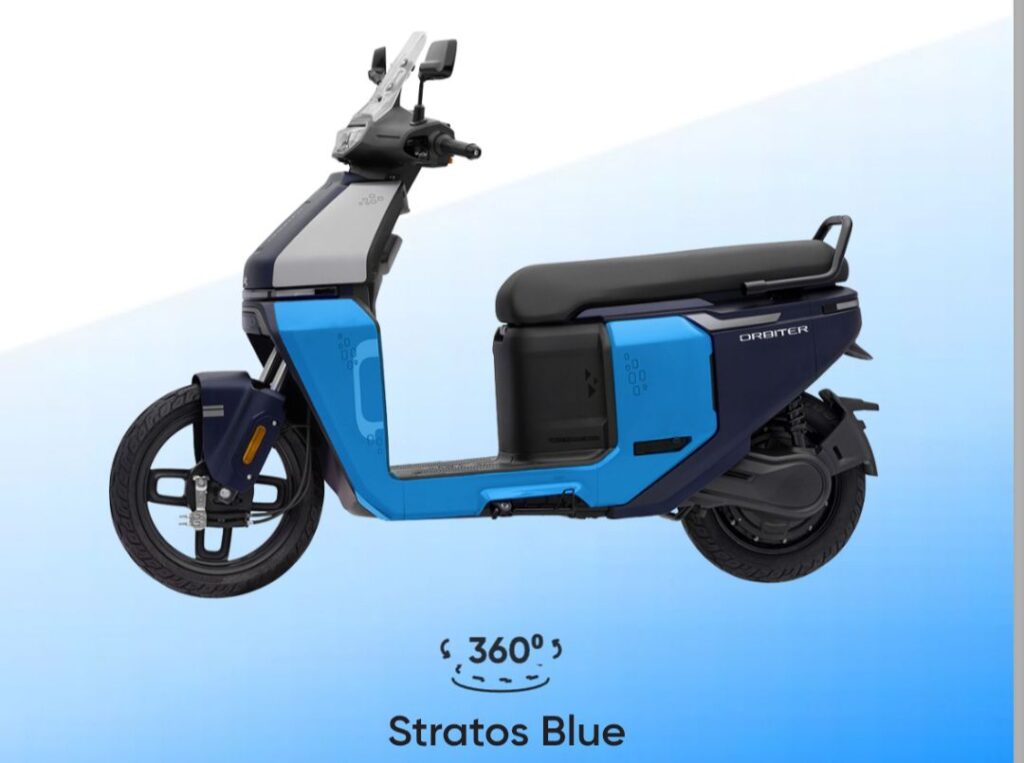 Orbitter Electric Scooter In Stratos Blue Colour